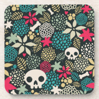 Skull in flowers