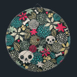 Skull in flowers dartboard<br><div class="desc">-</div>