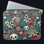 Skull in flowers laptop sleeve<br><div class="desc">-</div>