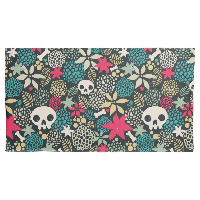 Skull in flowers pillowcase (Front)
