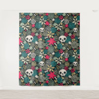 Skull in flowers