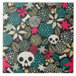 Skull in flowers tile<br><div class="desc">-</div>