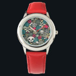 Skull in flowers watch<br><div class="desc">-</div>