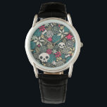 Skull in flowers watch<br><div class="desc">-</div>