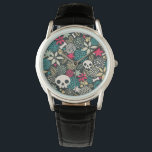 Skull in flowers watch<br><div class="desc">-</div>