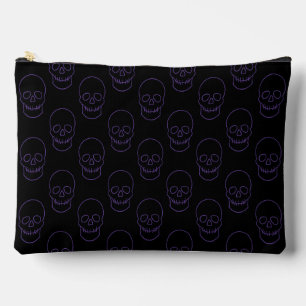 Skull in Purple and Black Accessory Pouch