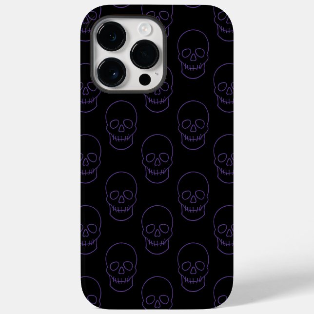 Skull in Purple and Black Case-Mate iPhone Case (Back)
