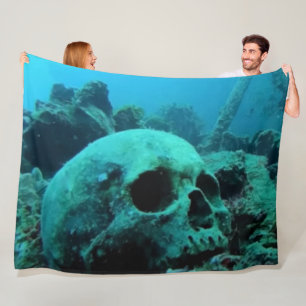 SKULL in the OCEAN Fleece Blanket