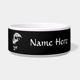 Skull in White on Black.