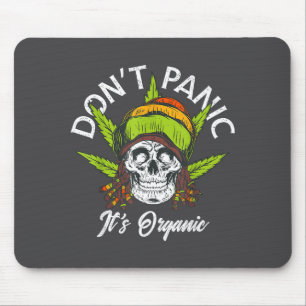 Skull Jamaica Rasta Funny Don´t Panic It´s Organic Mouse Mat
