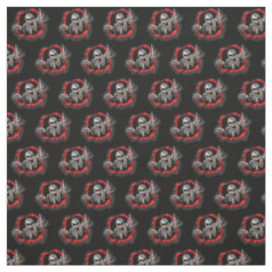 Skull jump out at ya pattern fabric