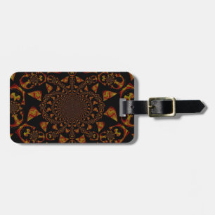 Skull Kaleidoscope Art Print Luggage Tag