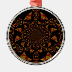 Skull Kaleidoscope Art Print Metal Tree Decoration
