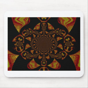 Skull Kaleidoscope Art Print Mouse Mat