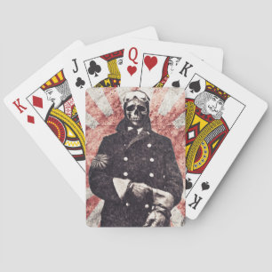 Skull kamikaze playing cards