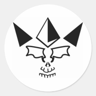 Skull King Classic Round Sticker