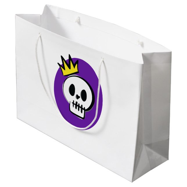 Skull King – Minimal Halloween Gift Bag (Back Angled)