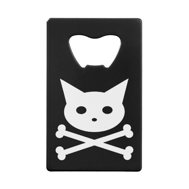 Skull Kitty Credit Card Bottle Opener (Front)