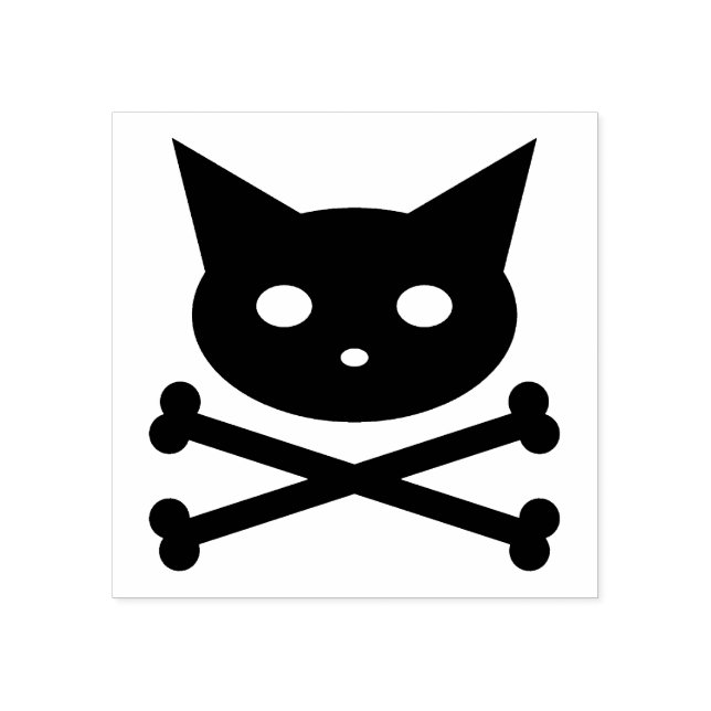+{{ Skull Kitty }}+ Rubber Stamp (Imprint)