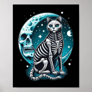Skull - Kitty Skeleton Halloween Costume Idea Poster