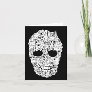 Skull Kitty Skeleton Halloween Costume Scary Cat S Card