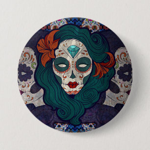 Skull Ladies 7.5 Cm Round Badge