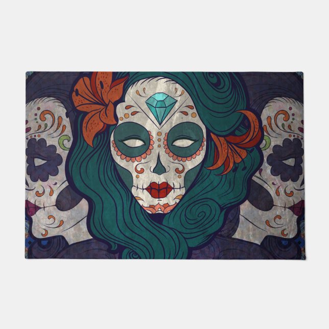 Skull Ladies Doormat (Front)