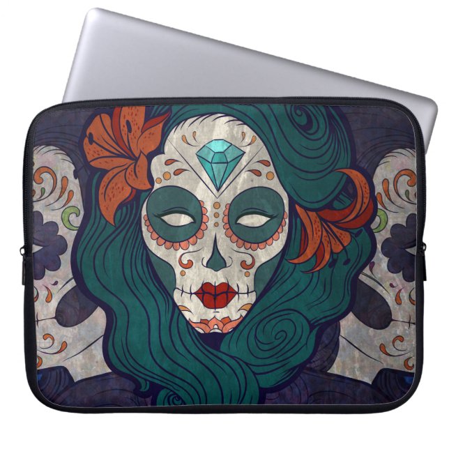 Skull Ladies Laptop Sleeve (Front)