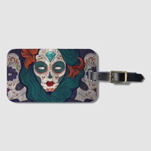 Skull Ladies Luggage Tag