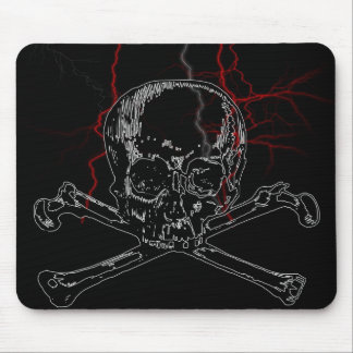 skull lightning mouse mat