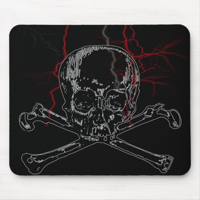skull lightning mouse mat (Front)