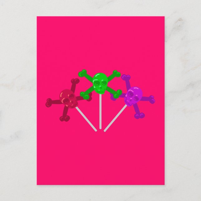 Skull Lollipops Postcard (Front)