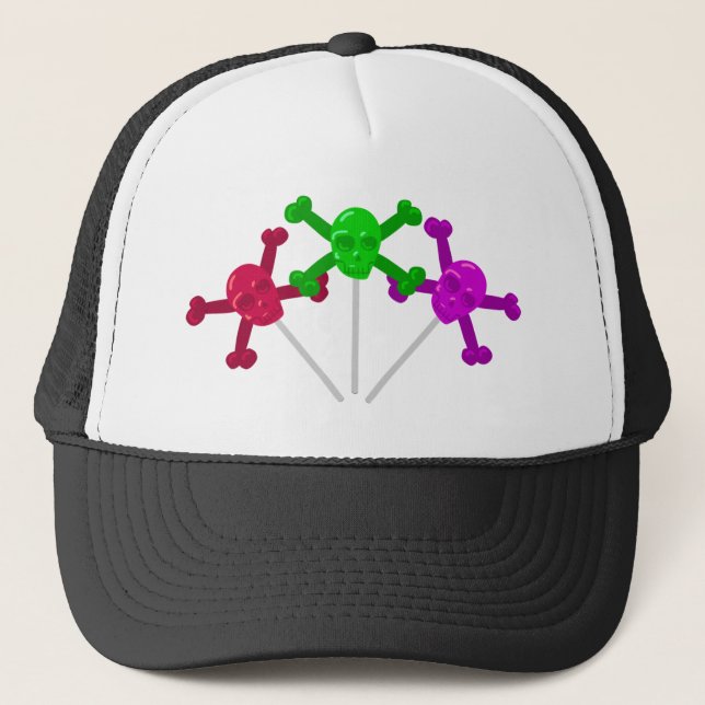 Skull Lollipops Trucker Hat (Front)