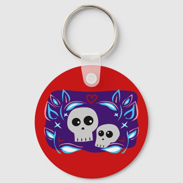 Skull Love Key Ring (Front)