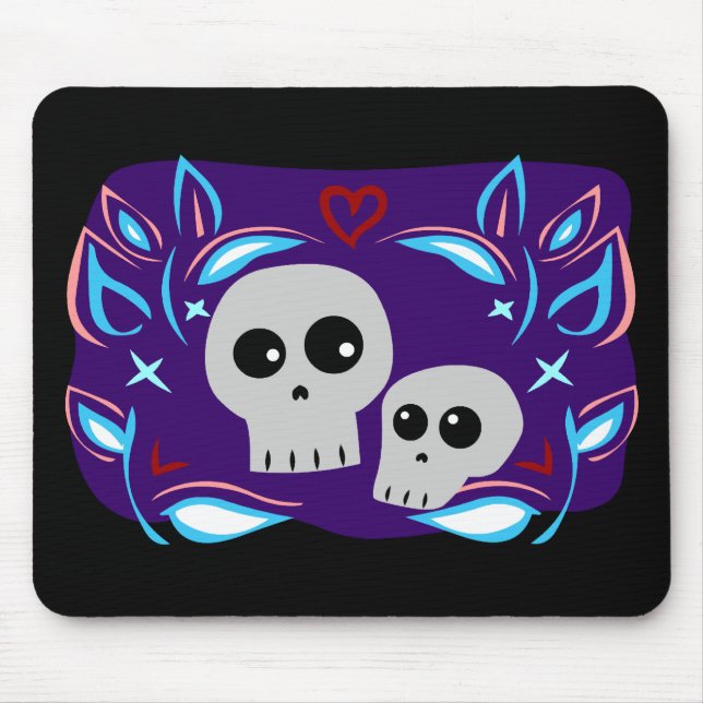 Skull Love Mouse Mat (Front)