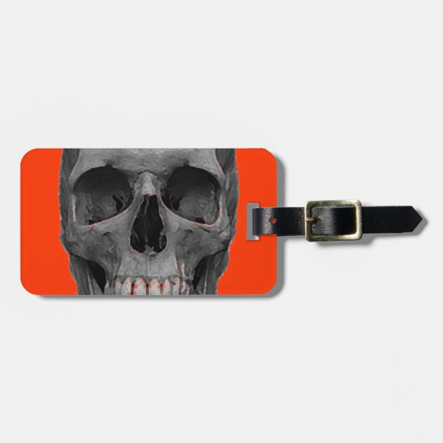 Skull Luggage Tag (Front Horizontal)