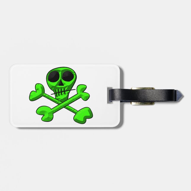 Skull Luggage Tag (Back Horizontal)