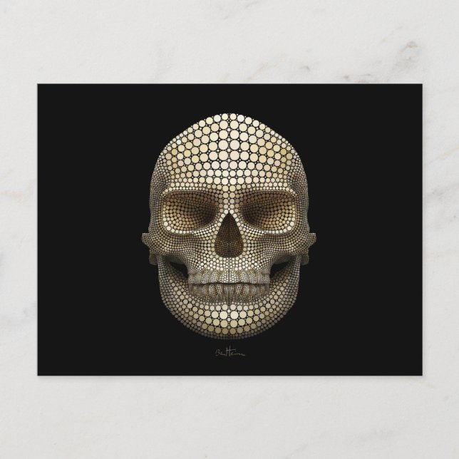 Skull Made of Circles Postcard (Front)