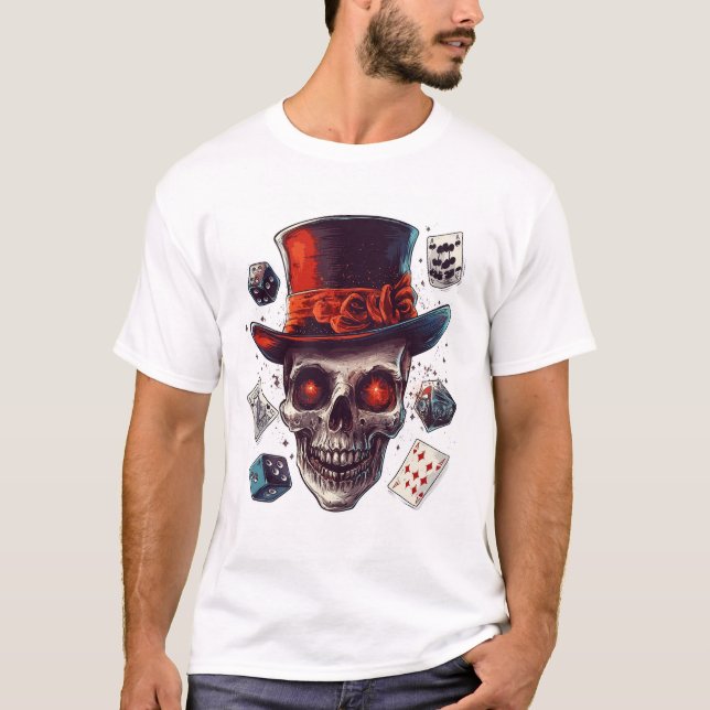Skull Magician�s Hat T-Shirt (Front)