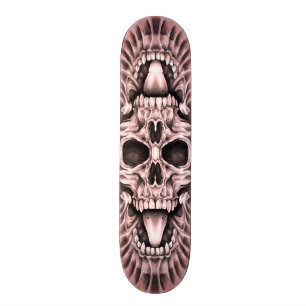 Skull Mandala customisable skateboard deck.