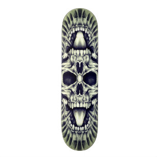 Skull Mandala customisable skateboard deck.