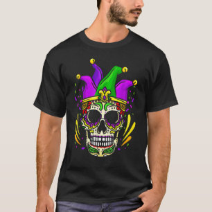 Skull Mardi Gras 2023 New Orleans Carnival Festiva T-Shirt