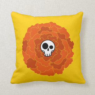 Skull Marigold Pillow