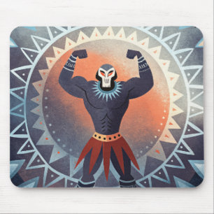 Skull-Masked Tribal Titan Mouse Mat