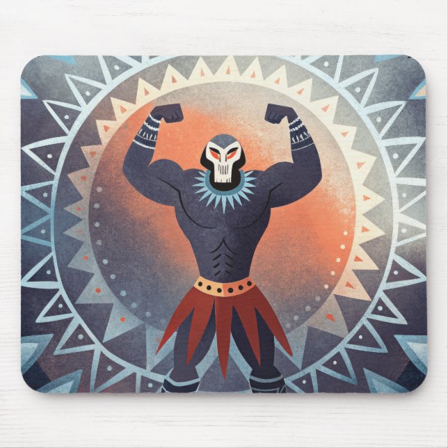 Skull-Masked Tribal Titan Mouse Mat (Front)