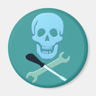 skull mechanic skull mechanic magnet