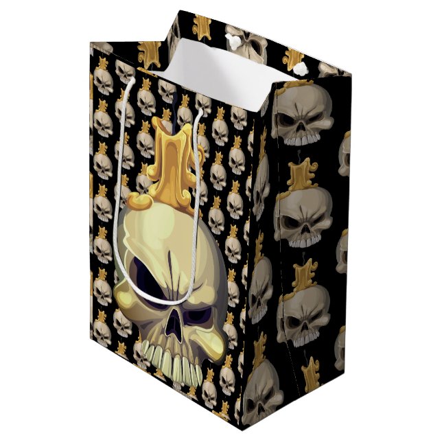 Skull Medium Gift Bag (Front Angled)