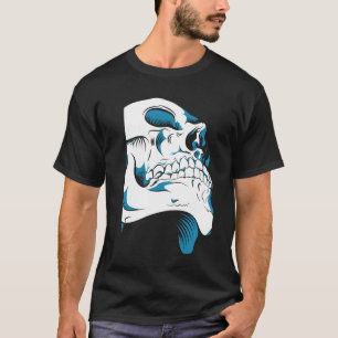 Skull Modern Black Art Illustration Trendy T-Shirt