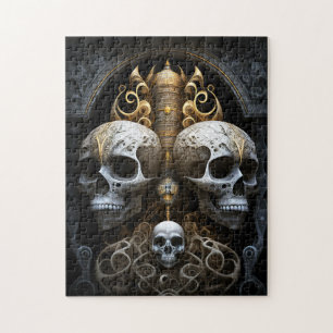 Skull Monster Skeleton Horror Jigsaw Puzzle