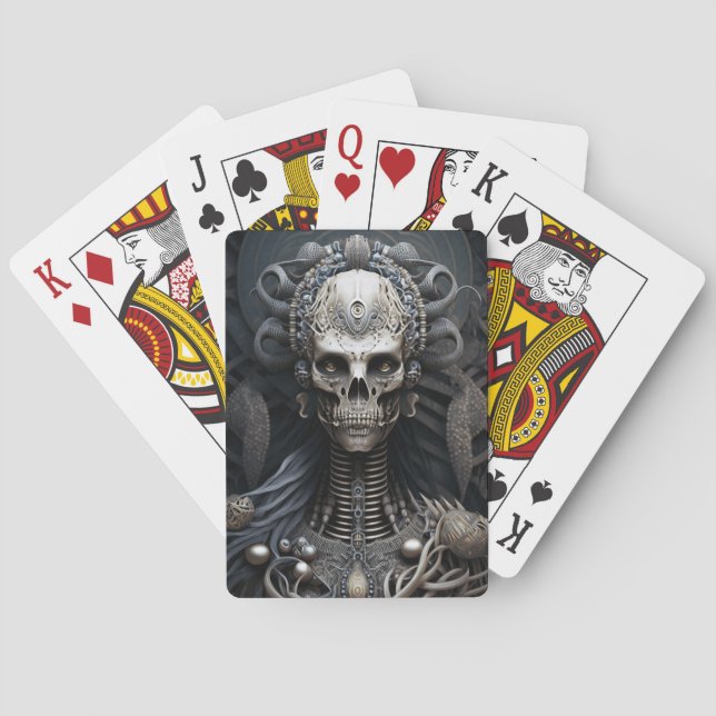 Skull Monster Skeleton Horror Playing Cards (Back)